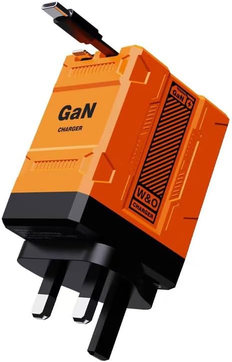 Universal GaN 120W Charger Plug with Dual Retractable Cable