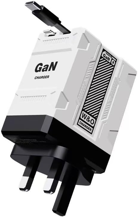 Universal GaN 120W Charger Plug with Dual Retractable Cable