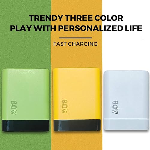 Universal 3-in-1 GaN Charger Plug 80W with Type-C Retractable Cable