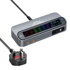 ShopFam 470W GaN USB-C charging station with digital display, retractable cable and UK power lead