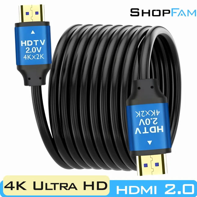 4K HDMI 2.0 cable 60Hz 18Gbps with gold-plated connectors
