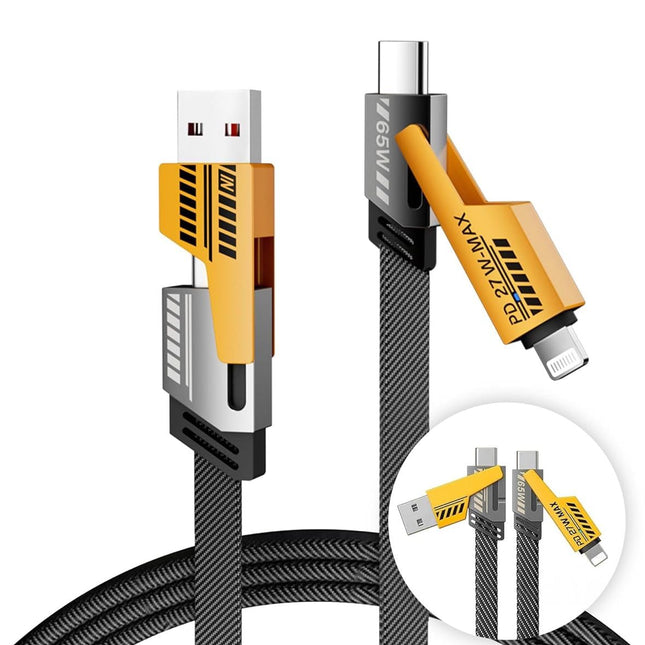4-in-1 Multi Charging Cable | Nylon-Braided Cable | 1 Meter