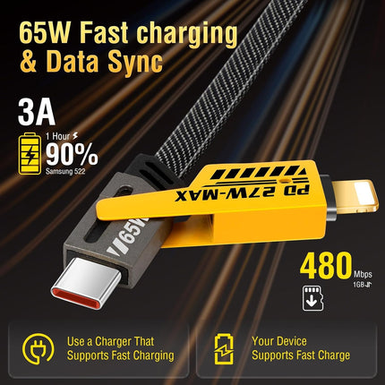 4-in-1 Multi Charging Cable | Nylon-Braided Cable | 1.5 Meter