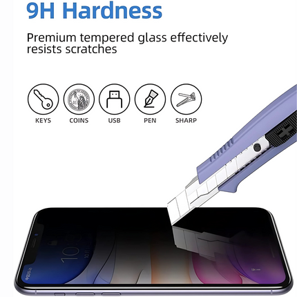 Privacy Tempered Glass Screen Protector for iPhone 11 to 17