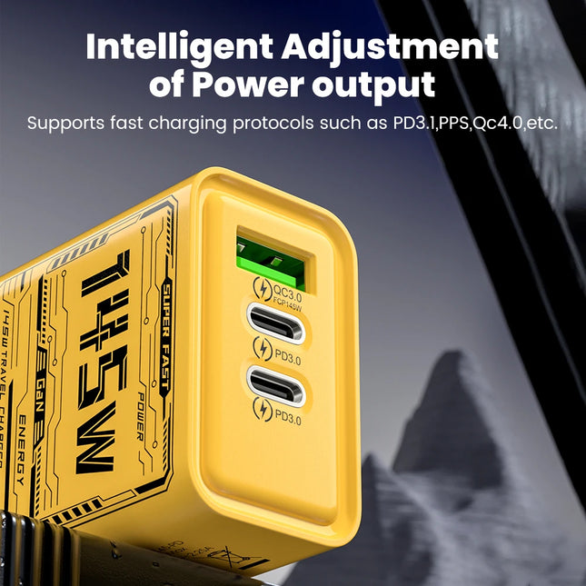 3‑Port USB Wall Charger – UK 3‑Pin (2× USB‑C + 1× USB‑A)