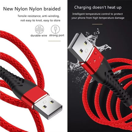 USB to USB-C Cable – 2.4A Nylon Braided Short - 15CM