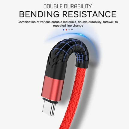 USB to USB-C Cable – 2.4A Nylon Braided Short - 15CM