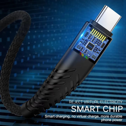 USB to USB-C Cable – 2.4A Nylon Braided Short - 15CM