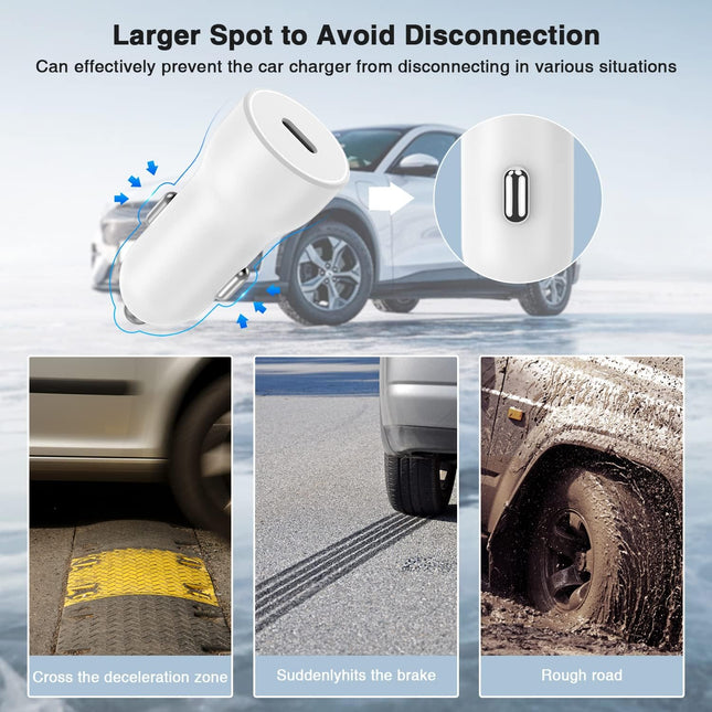 USB-C Car Charger Set 20W For iPhone 6 to 14