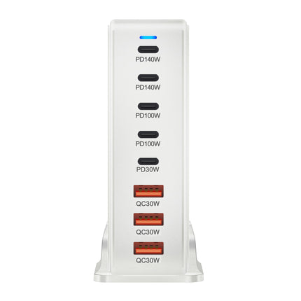 600W GaN 8-Port Charging Station (5 Type-C + 3 USB-A) - White