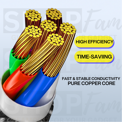 6 in 1 PD 100W Charging Cable | USB/Type-C to Apple Watch, Type-C & iPhone