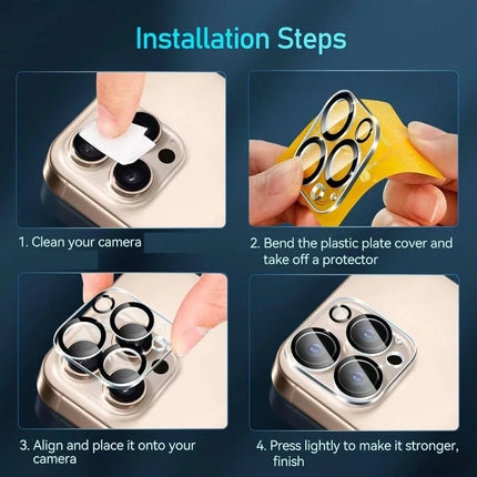 iPhone camera lens protector with easy installation and removal