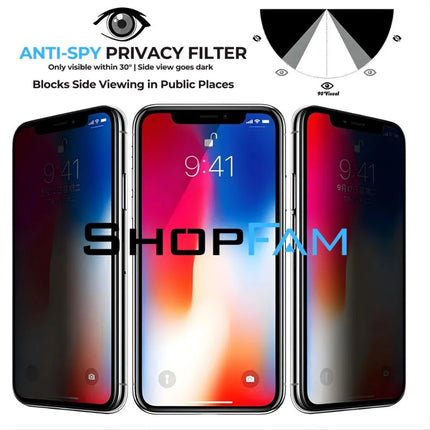 Light controlled privacy glass for iPhone with best results when screen brightness is increased