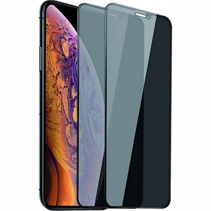 2 pack privacy tempered glass screen protector for iPhone 11 to 17 with 9H anti-spy protection