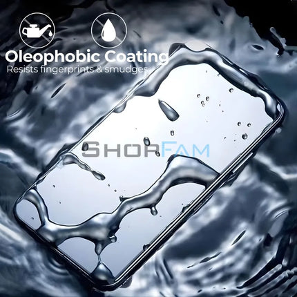 iPhone screen protector with anti-fingerprint oleophobic coating