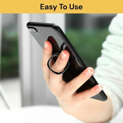 Easy to use phone ring holder finger grip on smartphone