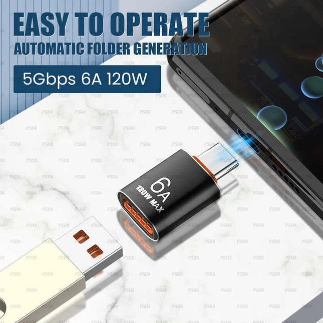 USB‑C to USB Adapter 6A 3.1 OTG