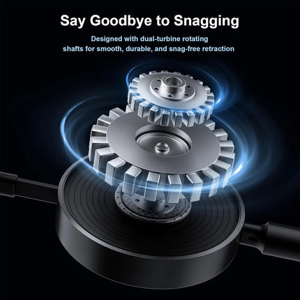 3-in-1 66W Retractable Charging Cable - Round Design