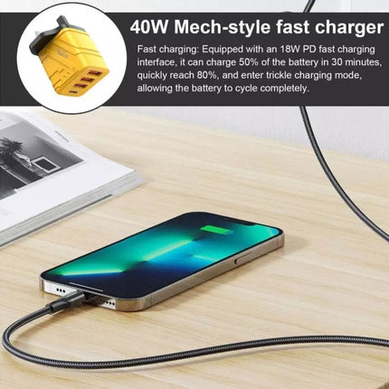 4‑Port USB Wall Charger (1× USB‑C PD + 3× USB‑A) | Fast Charging up to 40W