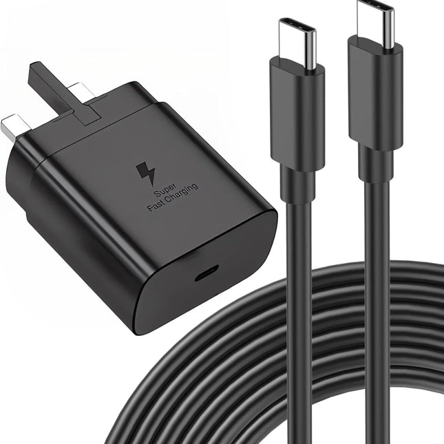 45W USB-C Charger Plug & Cable Set for Samsung | UK Plug