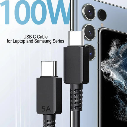 100W USB-C to USB-C 5A Cable for Samsung