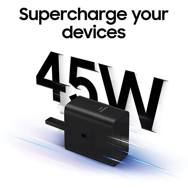 45W USB-C Charger Plug & Cable Set for Samsung | UK Plug