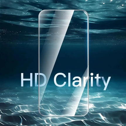 Samsung Galaxy tempered glass screen protector with HD clarity and clean transparency