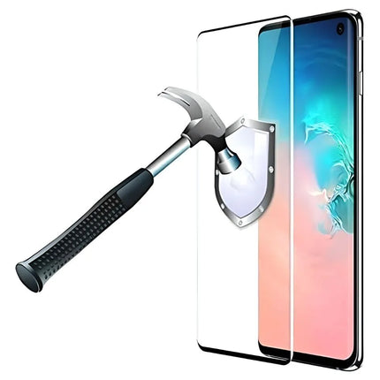 Samsung Galaxy screen protector showing impact protection and screen coverage