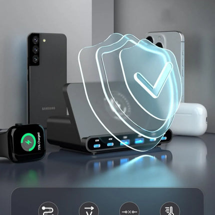 Multiple protection features including overcurrent, overvoltage, short circuit and over temperature protection
