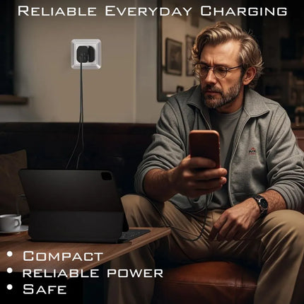 ShopFam 33W USB-C charger plug used for everyday charging at home