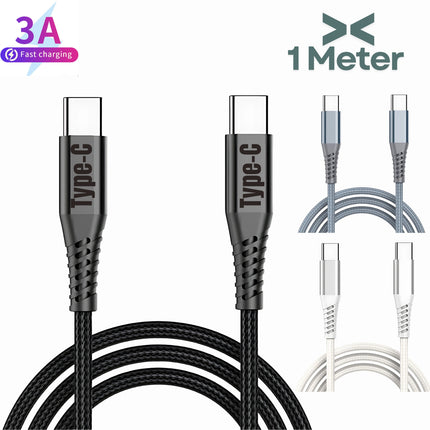 USB-C to USB-C Cable | PD 60W Fast Charging & Data Sync | 1 Meter