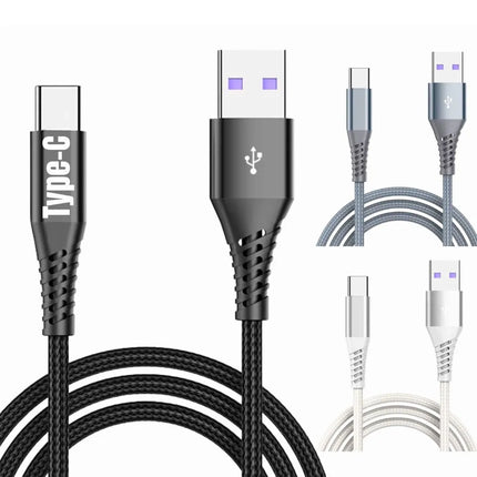USB-A to USB-C cable 66W Fast Charging Cable 1m 2m 3m Black White Grey
