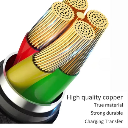 USB-C to iPhone 8-pin braided charging cable Copper core material detail