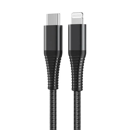 USB-C to iPhone 8-pin cable with smart IC charging chip graphic